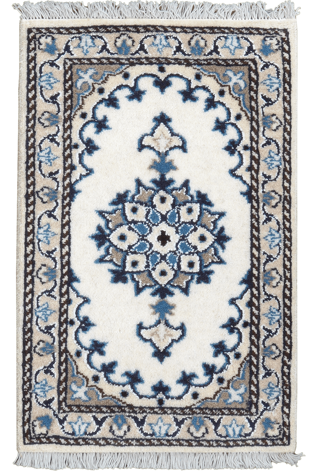Nain 12La — Hand-knotted, 39x60 cm, Beige, 100% Virgin Wool | Main view