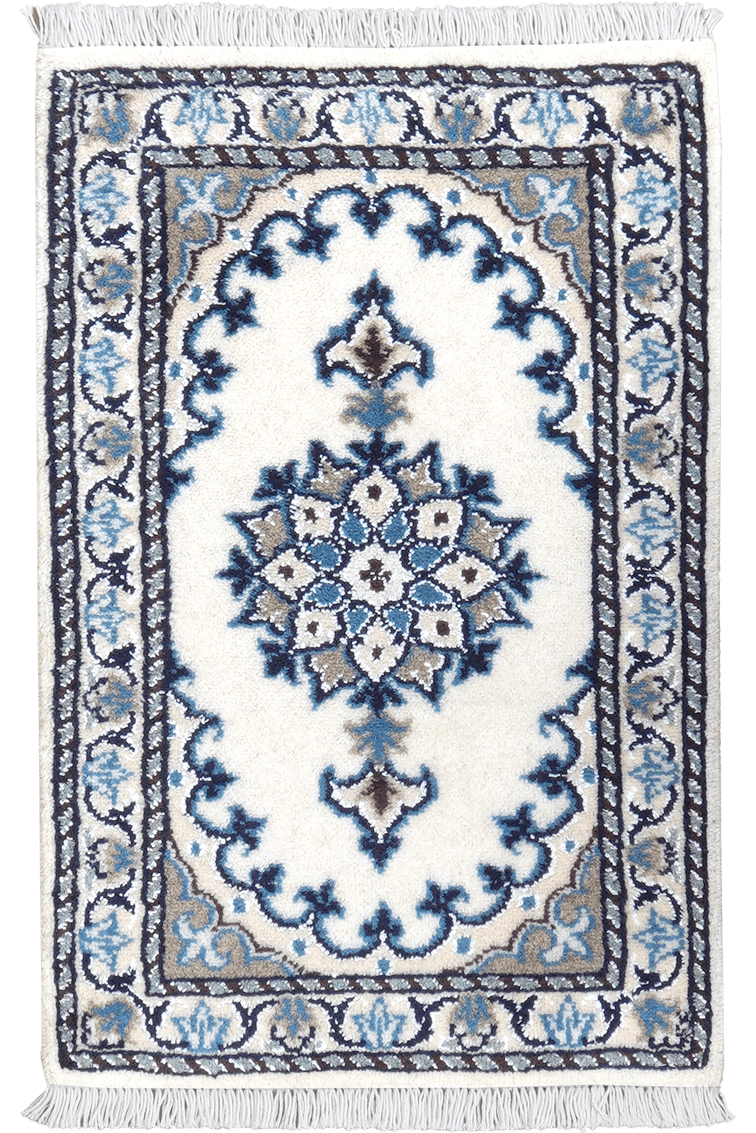 Nain 12La — Hand-knotted, 40x65 cm, Beige, 100% Virgin Wool | Main view