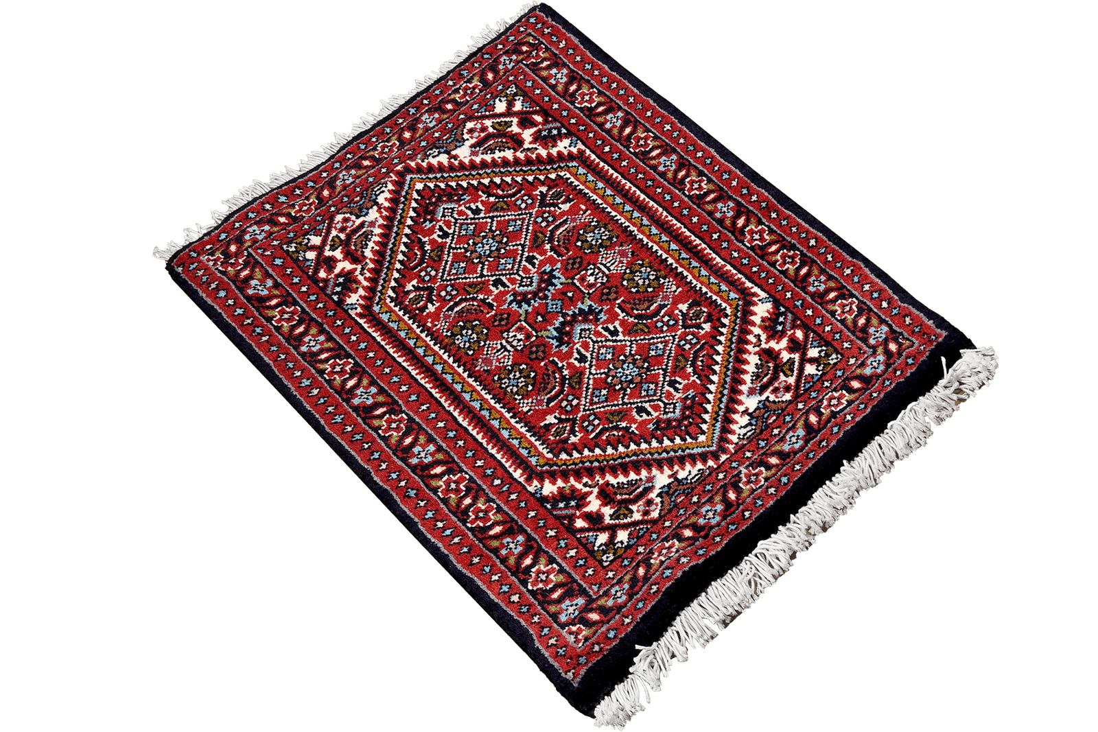 Bidjar Zandjan — Hand-knotted, 43x60 cm, Blue, 100% Virgin Wool | View 4