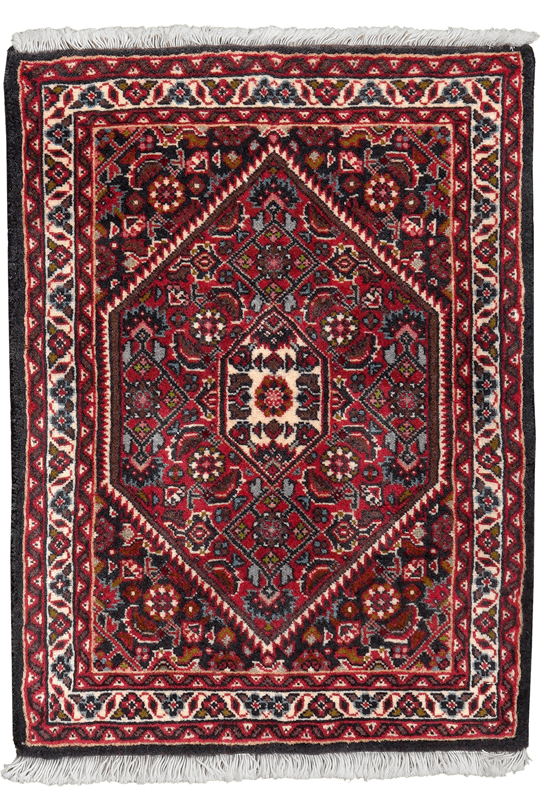 Bidjar Zandjan — Hand-knotted, 47x64 cm, Blue, 100% Virgin Wool | Main view
