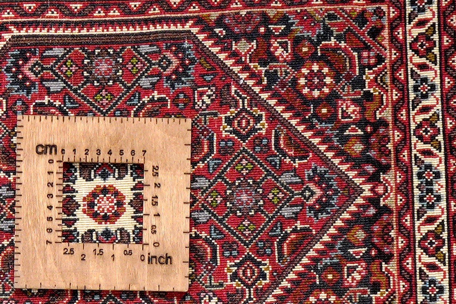 Bidjar Zandjan — Hand-knotted, 47x64 cm, Blue, 100% Virgin Wool | View 8