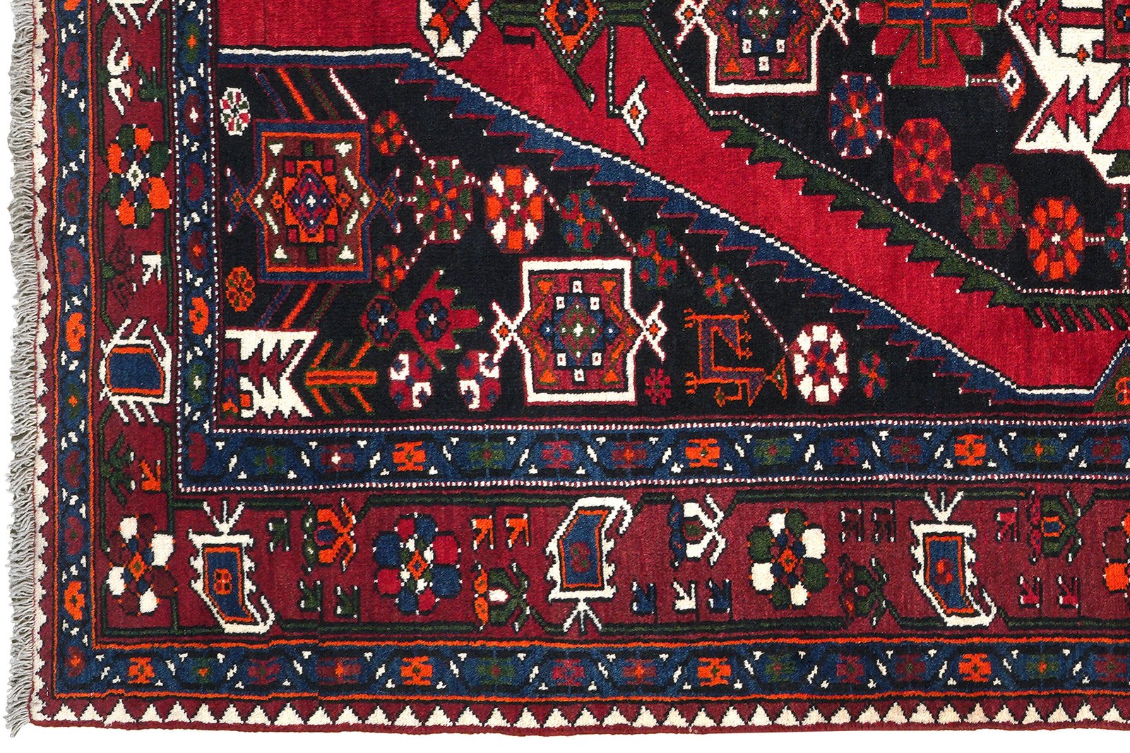 Shahsavan — Hand-knotted, 141x214 cm, Red, 100% Virgin Wool | View 3