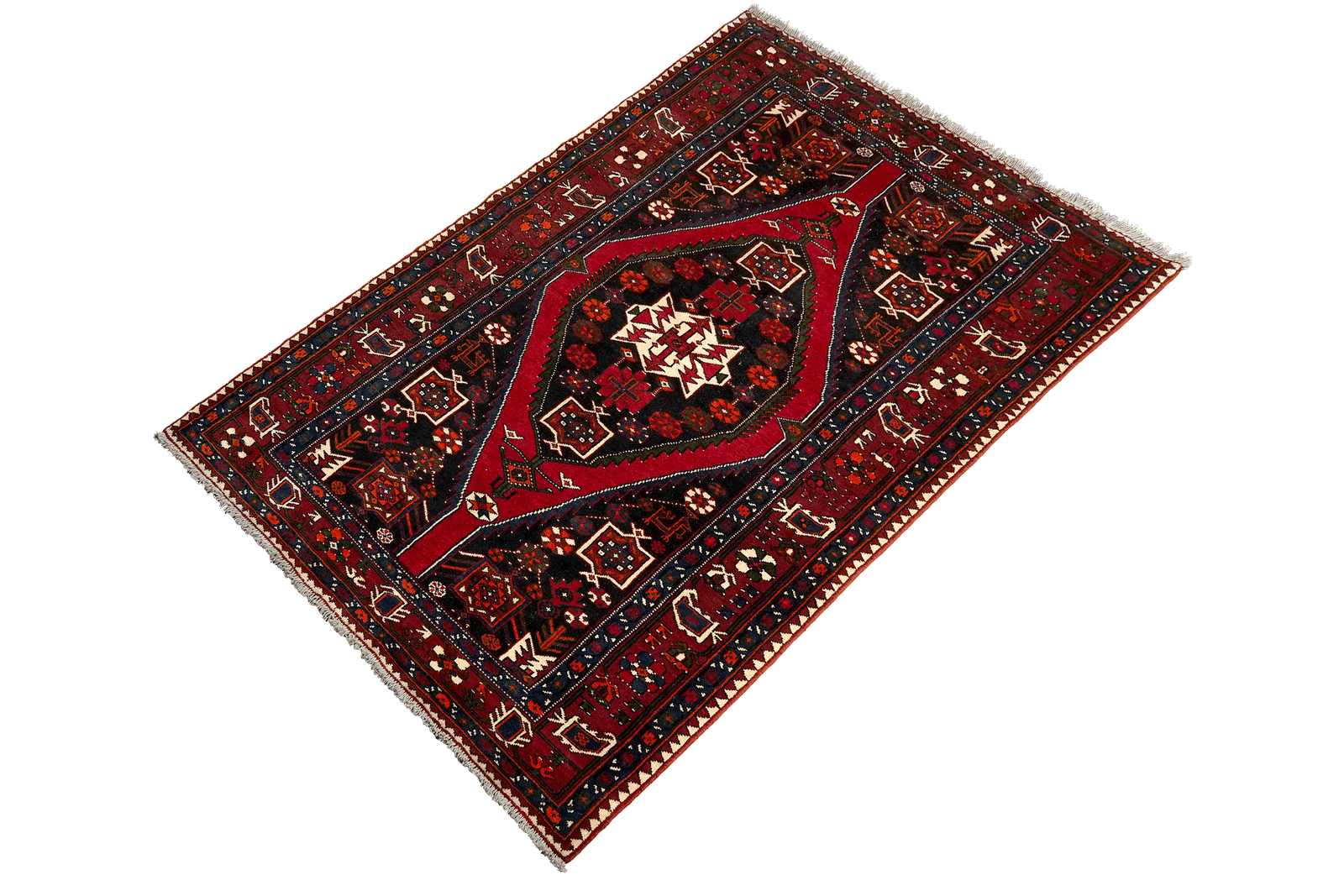 Shahsavan — Hand-knotted, 141x214 cm, Red, 100% Virgin Wool | View 5