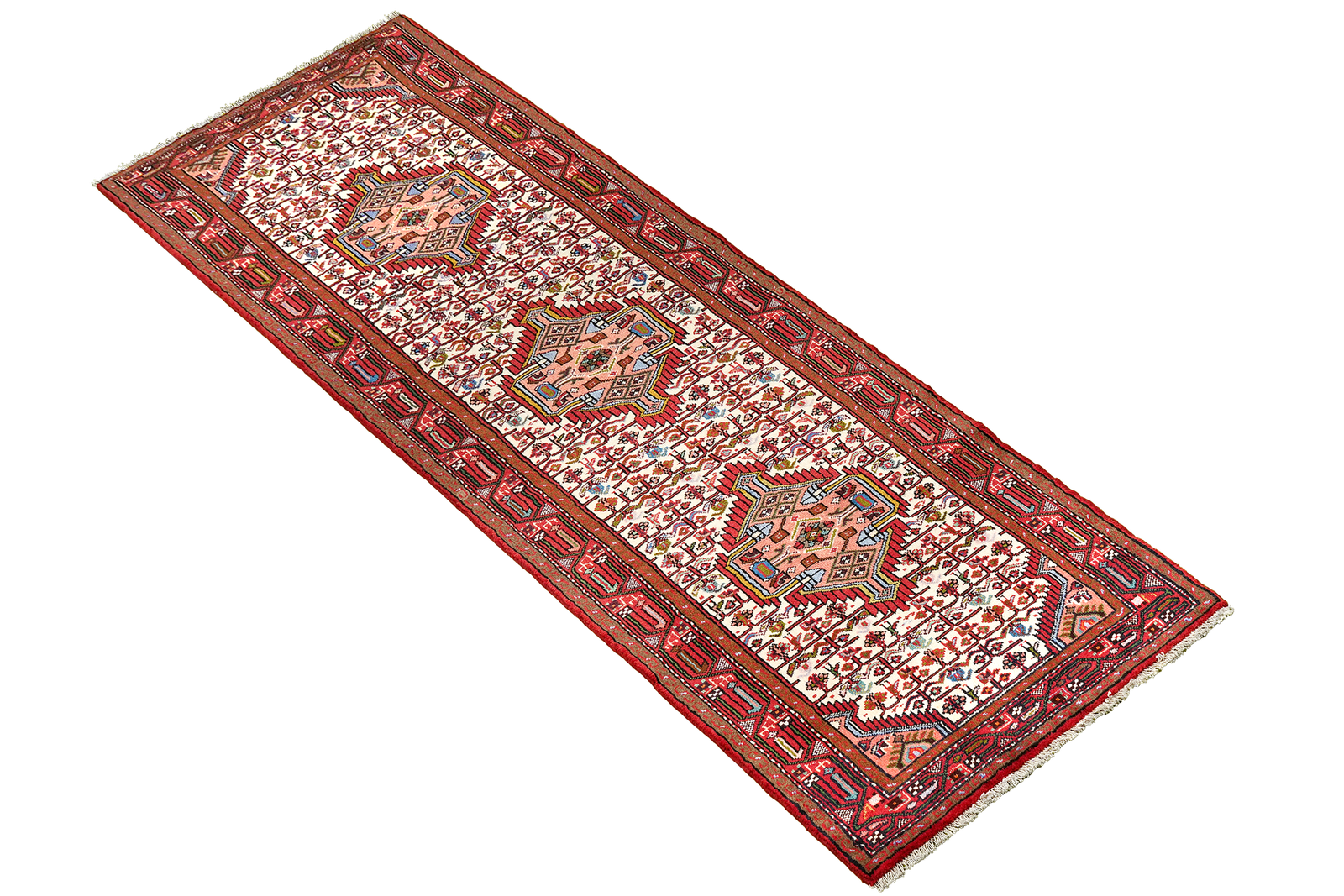 Assadabad — Hand-knotted, 85x289 cm, Beige, 100% Virgin Wool | View 4
