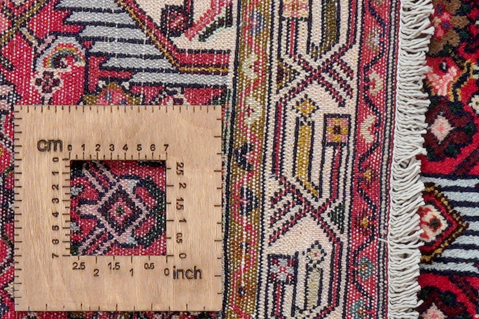 Assadabad — Hand-knotted, 77x212 cm, Red, 100% Virgin Wool | View 8