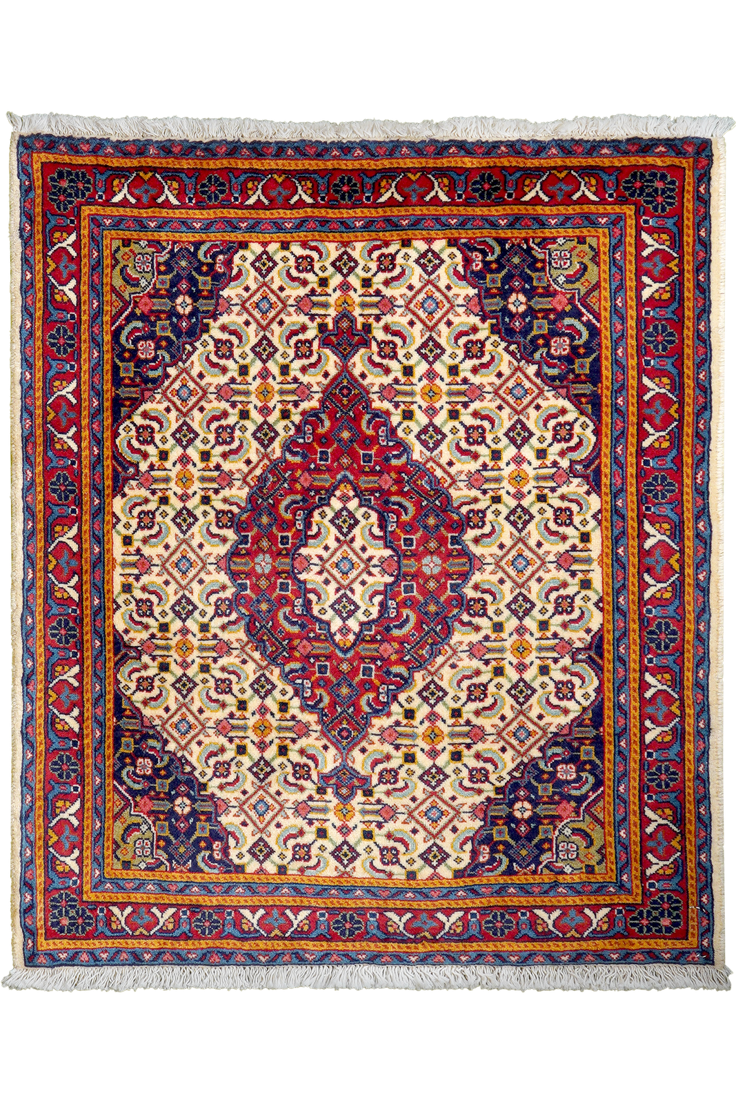 Sarough — Hand-knotted, 67x78 cm, Beige, 100% Virgin Wool | Main view