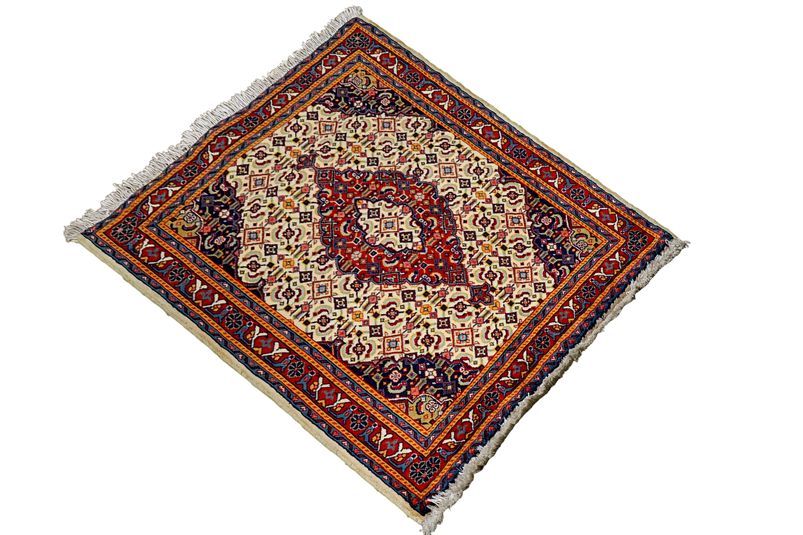 Sarough — Hand-knotted, 67x78 cm, Beige, 100% Virgin Wool | View 4