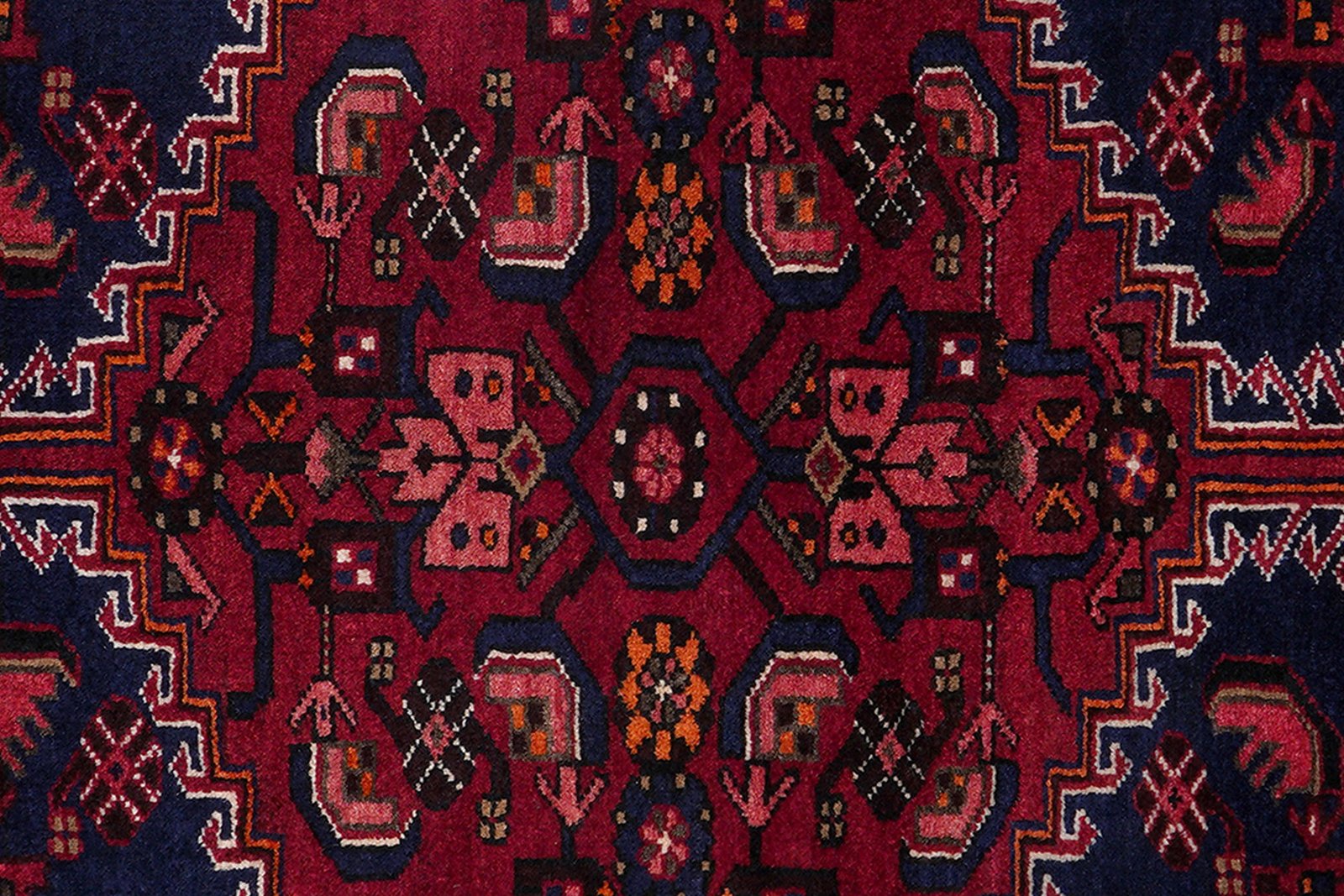 Khamseh — Hand-knotted, 135x202 cm, Blue, 100% Virgin Wool | View 6