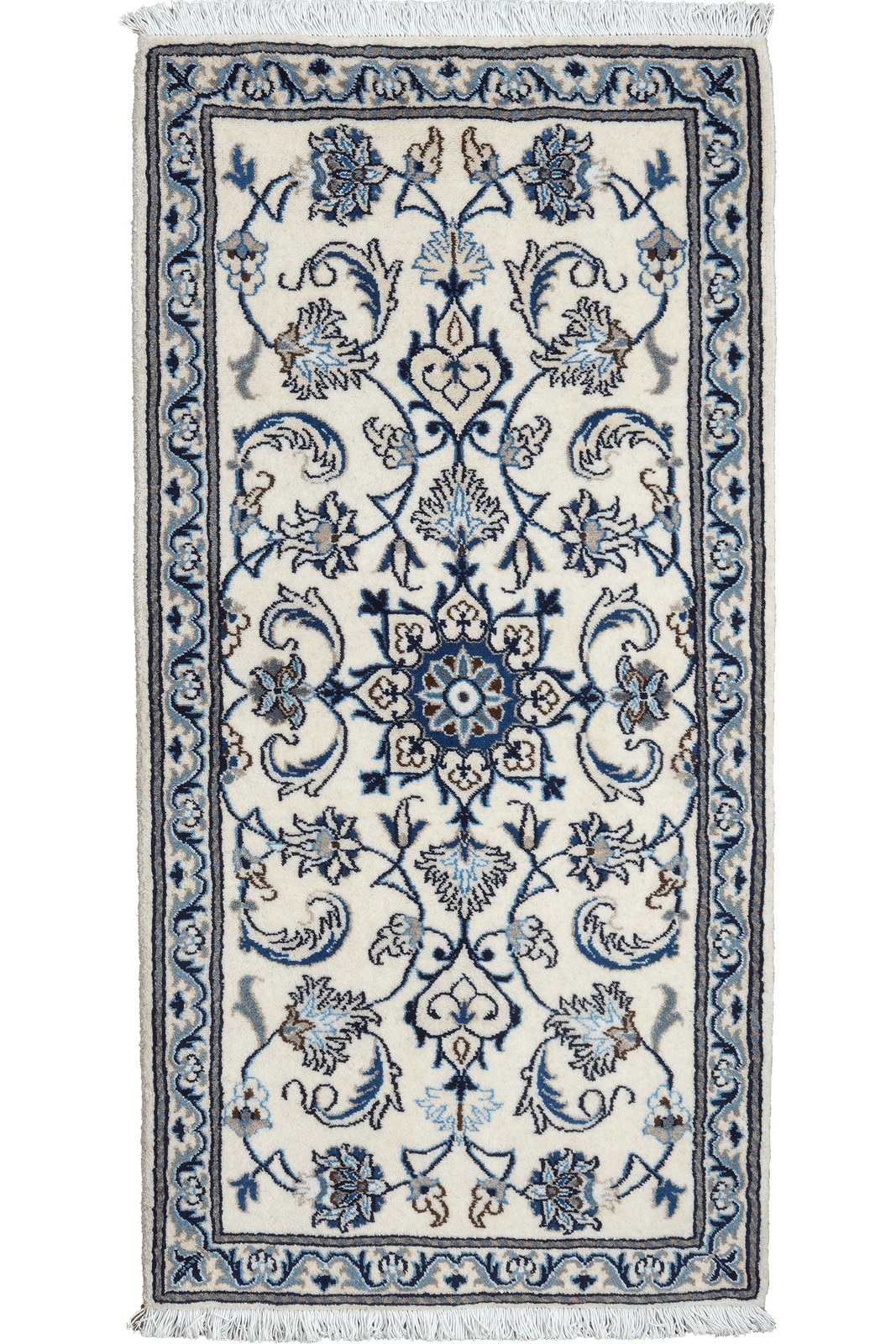 Nain 12La — Hand-knotted, 68x139 cm, Beige, 100% Virgin Wool | Main view