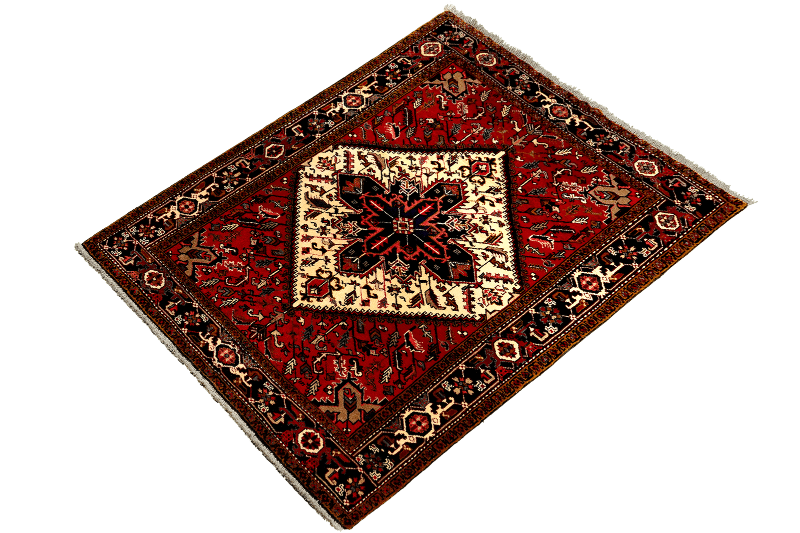 Mehrewan — Hand-knotted, 155x198 cm, Red, 100% Virgin Wool | View 5