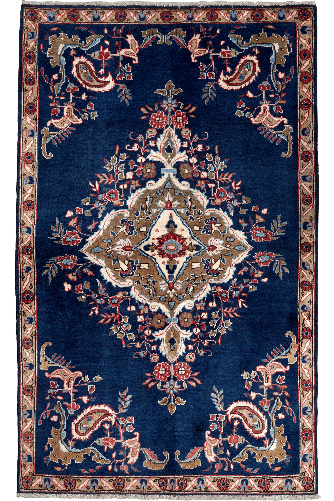 Shahreza — Hand-knotted, 106x171 cm, Blue, 100% Virgin Wool | Main view