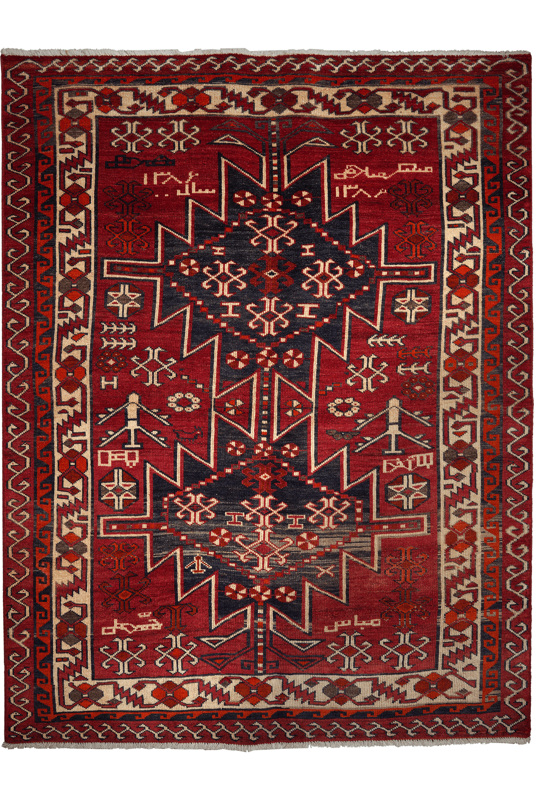 Heritage — Hand-knotted, 180x236 cm, Red, 100% Virgin Wool | Main view