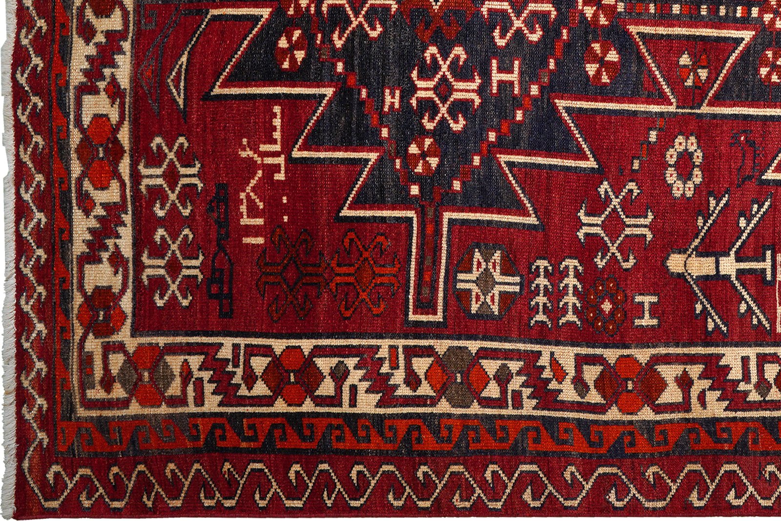 Heritage — Hand-knotted, 180x236 cm, Red, 100% Virgin Wool | View 3
