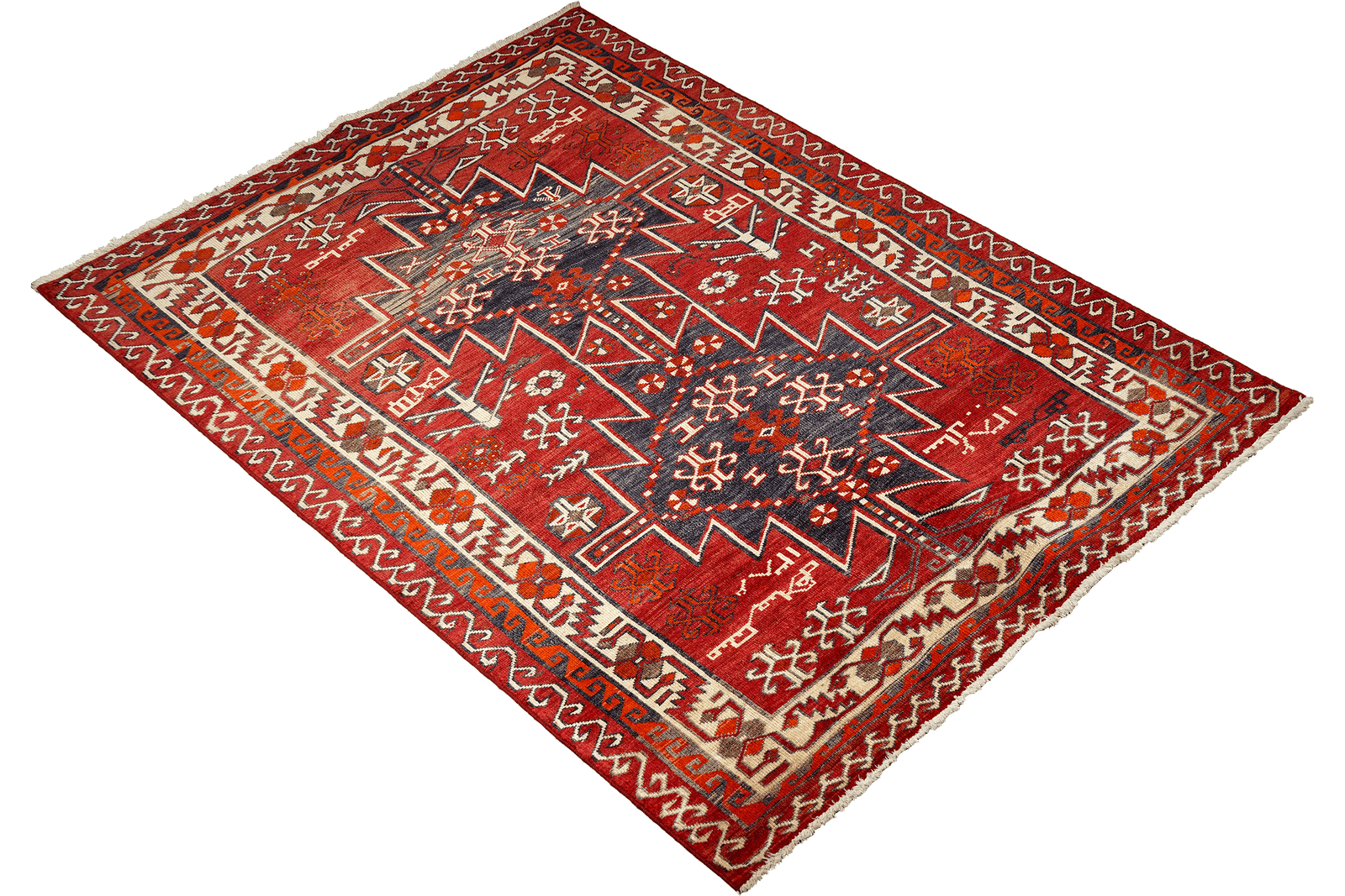 Heritage — Hand-knotted, 180x236 cm, Red, 100% Virgin Wool | View 4
