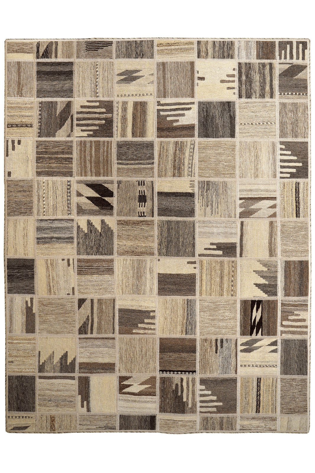 Kelim Tekkeh — Handmade, 150x200 cm, Beige, 100% Virgin Wool | Main view