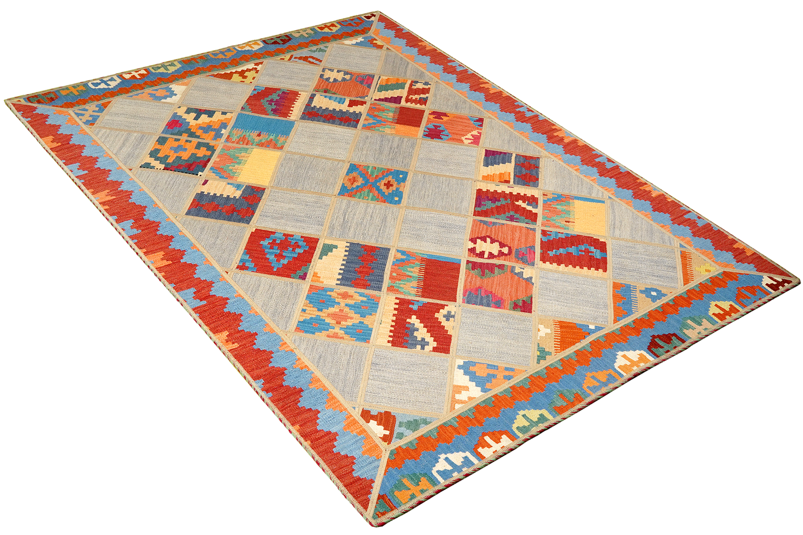 Kelim Tekkeh — Handmade, 150x200 cm, Multicolor, 100% Virgin Wool | View 4
