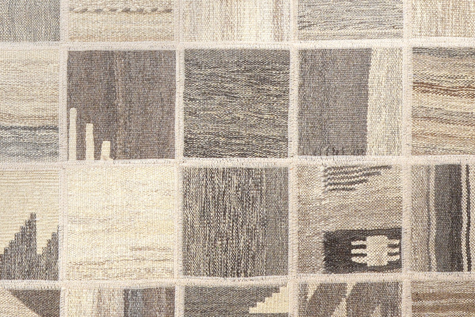 Kelim Tekkeh — Handmade, 150x200 cm, Beige, 100% Virgin Wool | View 5