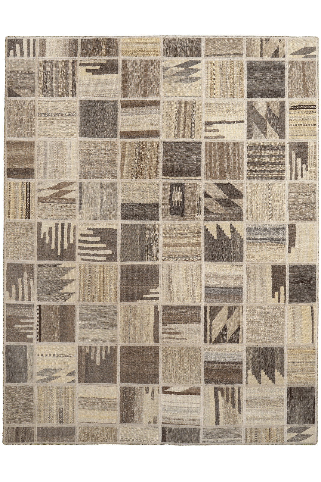 Kelim Tekkeh — Handmade, 150x200 cm, Beige, 100% Virgin Wool | Main view