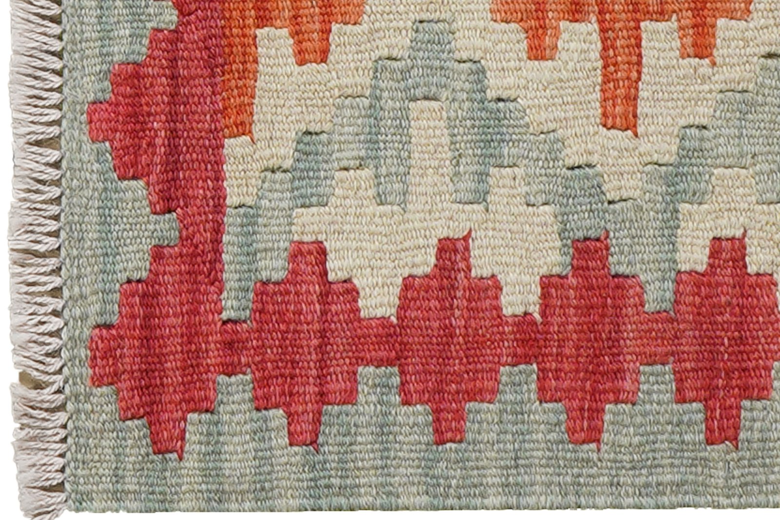 Kelim Gashgai — Handmade, 43x66 cm, Beige, 100% Virgin Wool | View 3