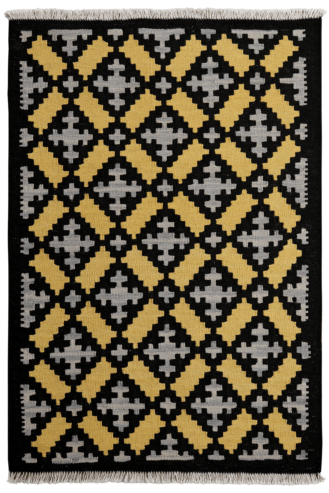 Kelim Gashgai — Handmade, 82x119 cm, Black, 100% Virgin Wool | Main view