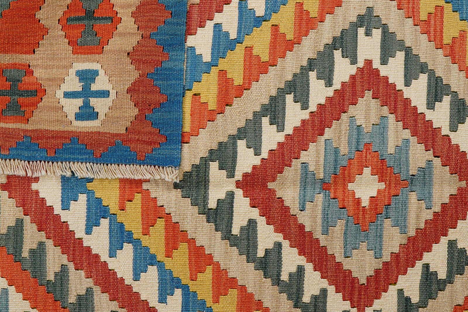 Kelim Gashgai — Handmade, 148x206 cm, Multicolor, 100% Virgin Wool | View 6