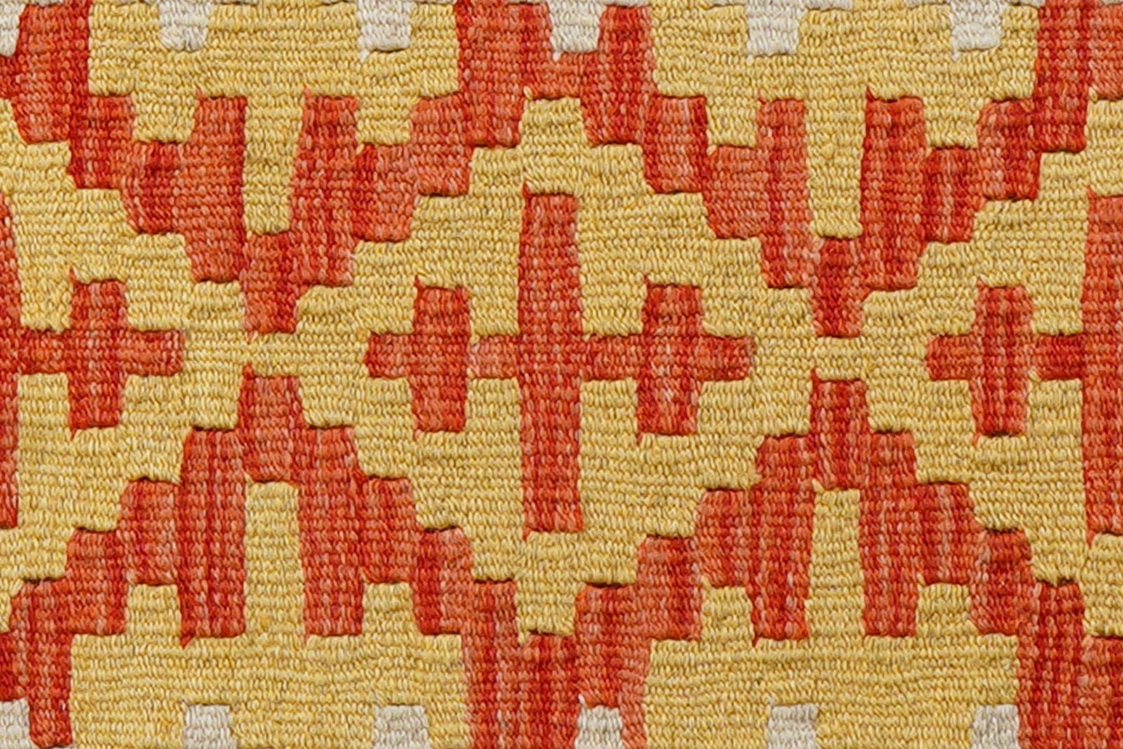 Kelim Gashgai — Handmade, 43x67 cm, Red, 100% Virgin Wool | View 5