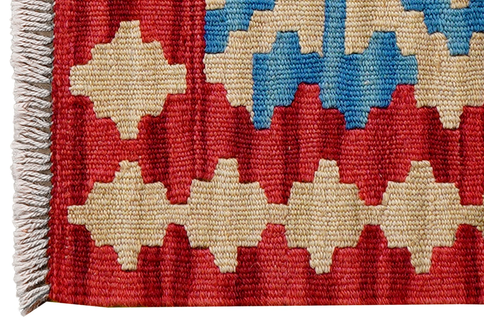 Kelim Gashgai — Handmade, 44x57 cm, Red, 100% Virgin Wool | View 3