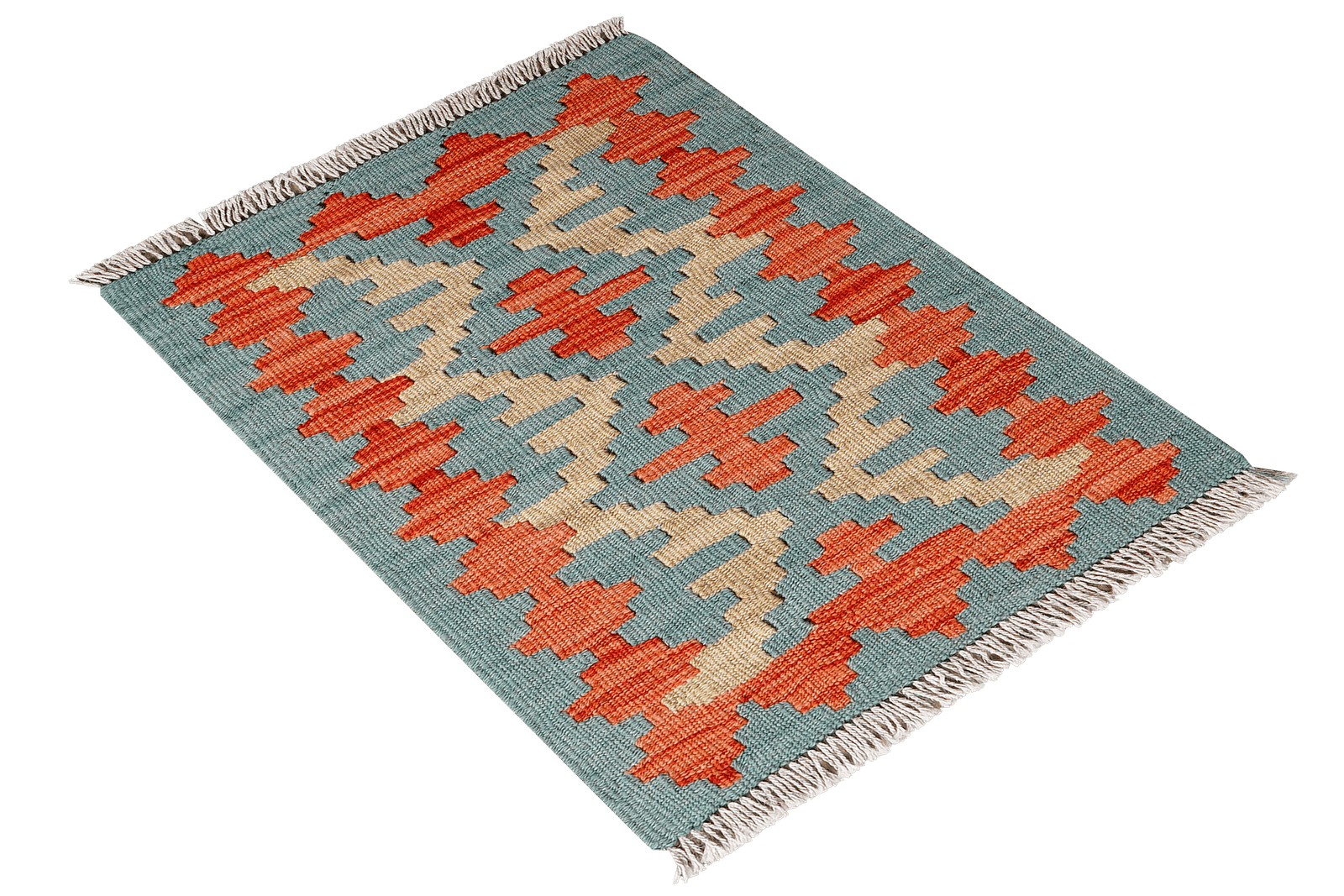 Kelim Gashgai — Handmade, 44x63 cm, Blue, 100% Virgin Wool | View 4
