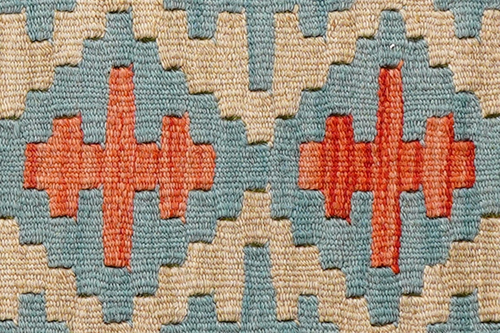 Kelim Gashgai — Handmade, 44x63 cm, Blue, 100% Virgin Wool | View 5