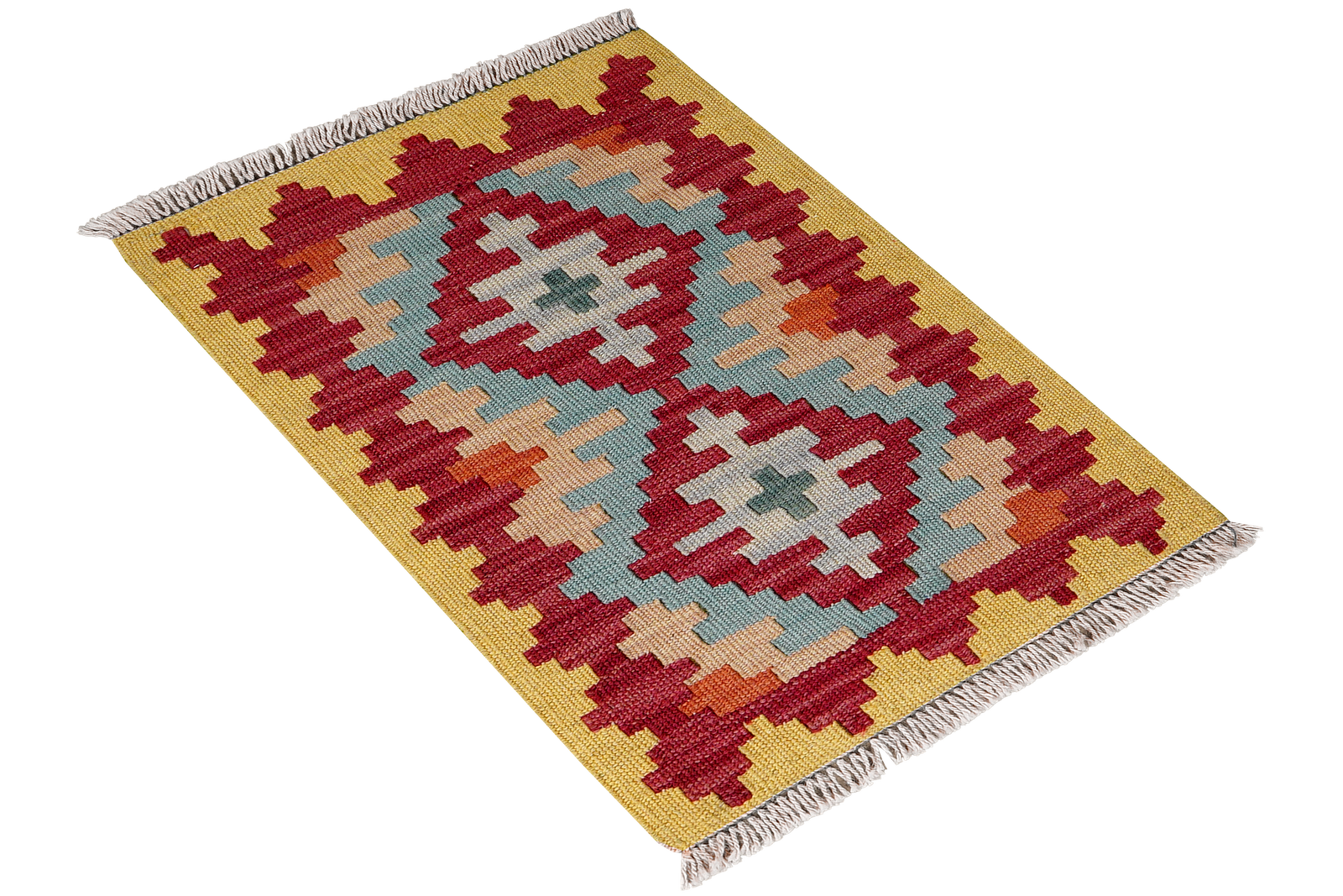 Kelim Gashgai — Handgefertigt, 62x42 cm, Beige, 100% Virgin Wool | View 5