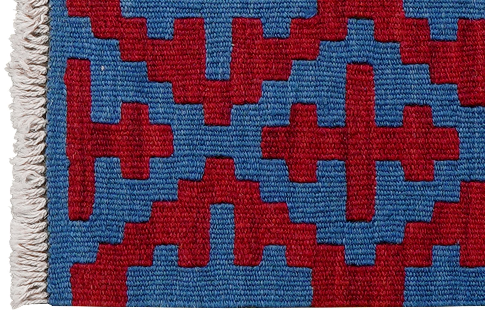 Kelim Gashgai — Handmade, 41x60 cm, Red, 100% Virgin Wool | View 3