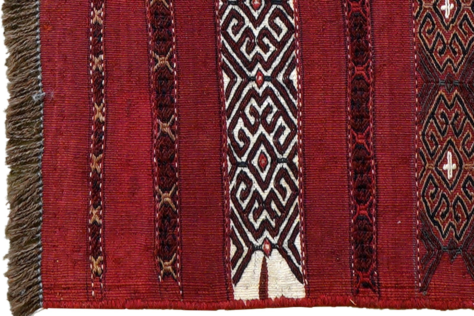 Kelim Belutch — Handmade, 108x62 cm, Red, 100% Virgin Wool | View 3