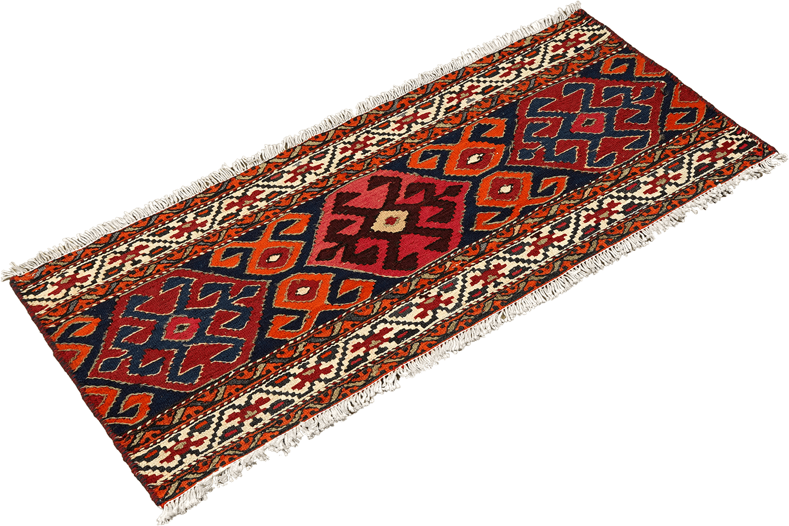 Sumak Shahsavan — Handmade, 105x56 cm, Blue, 100% Virgin Wool | View 4
