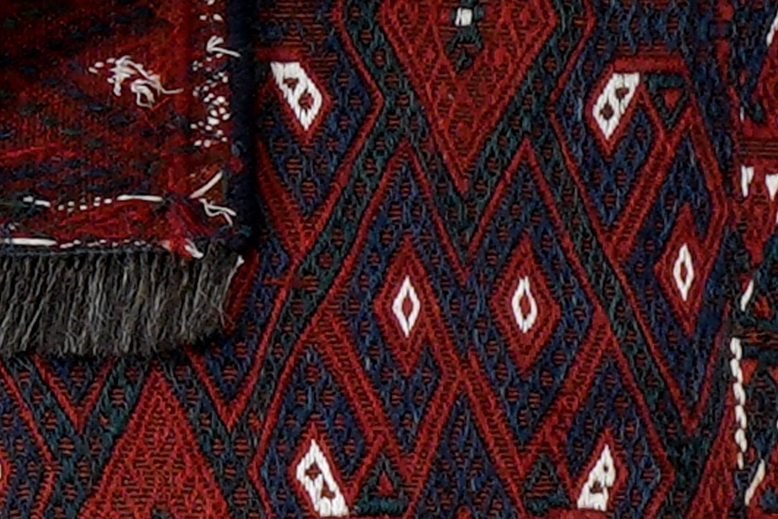 Kelim Turkman — Handmade, 59x36 cm, Multicolor, 100% Virgin Wool | View 6