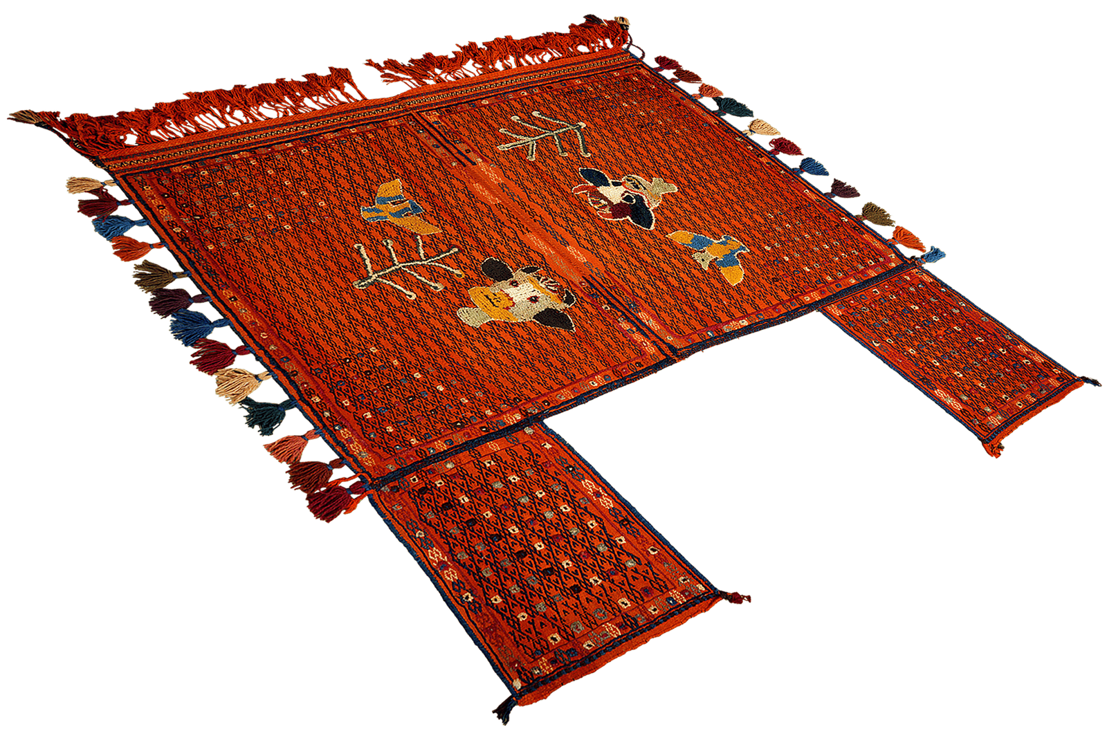 Sumak Sirdjan — Handmade, 155x160 cm, Orange, 100% Virgin Wool | View 4