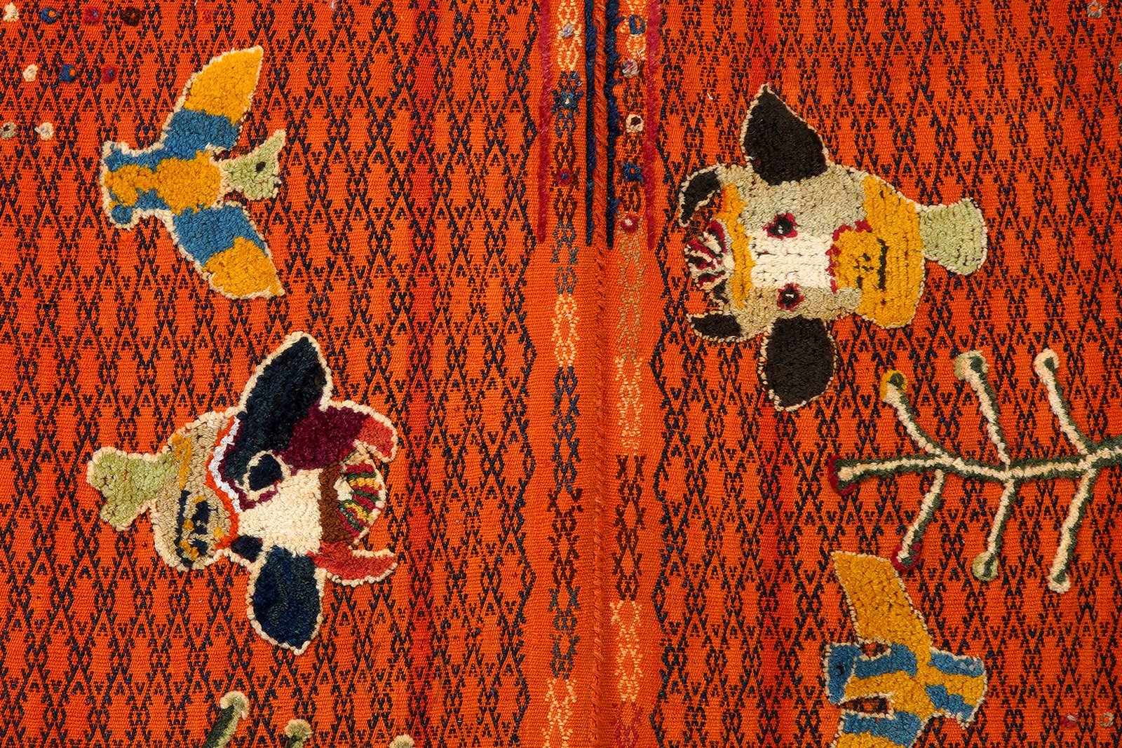 Sumak Sirdjan — Handmade, 155x160 cm, Orange, 100% Virgin Wool | View 5