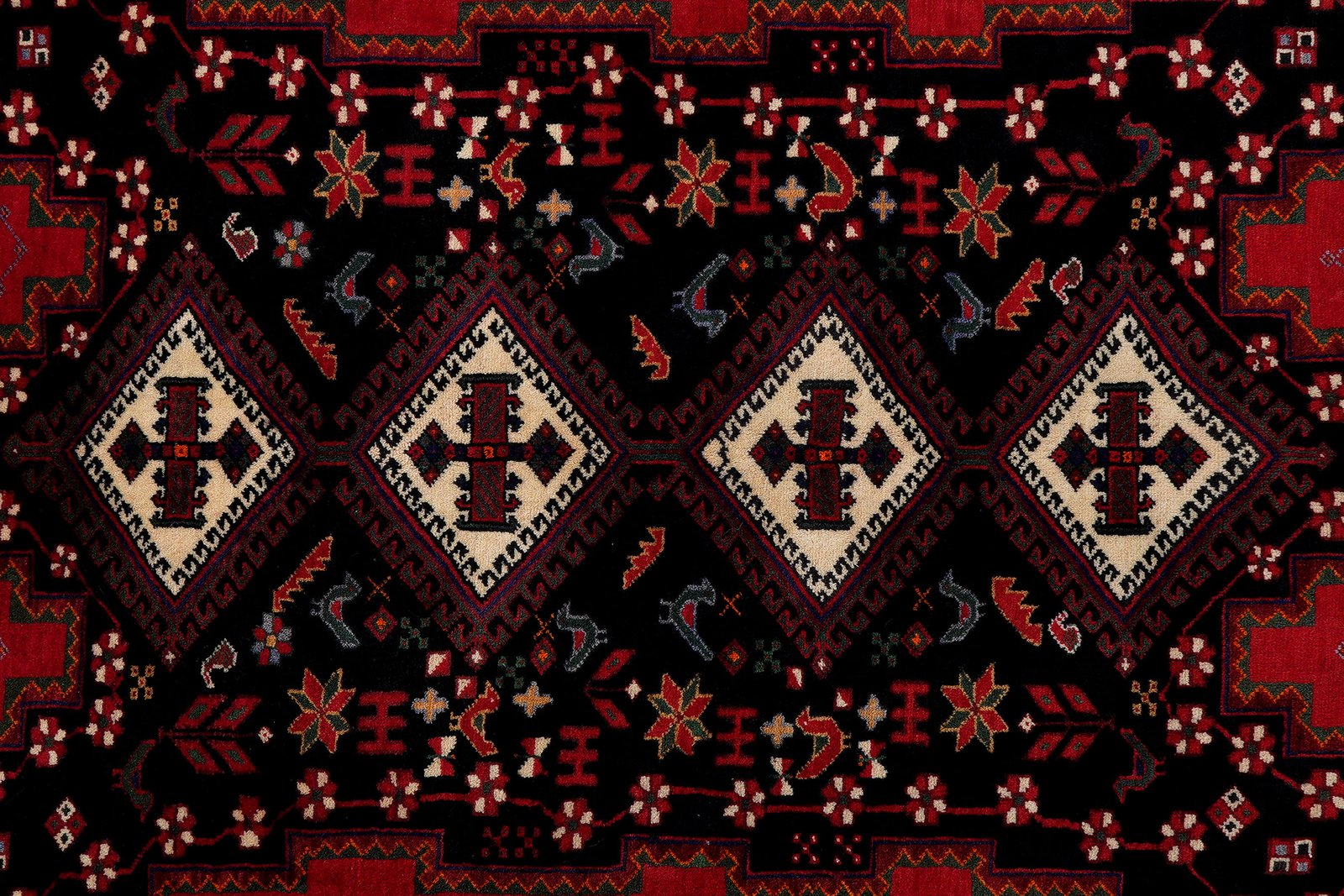 Afshar — Hand-knotted, 165x237 cm, Red, 100% Virgin Wool | View 6