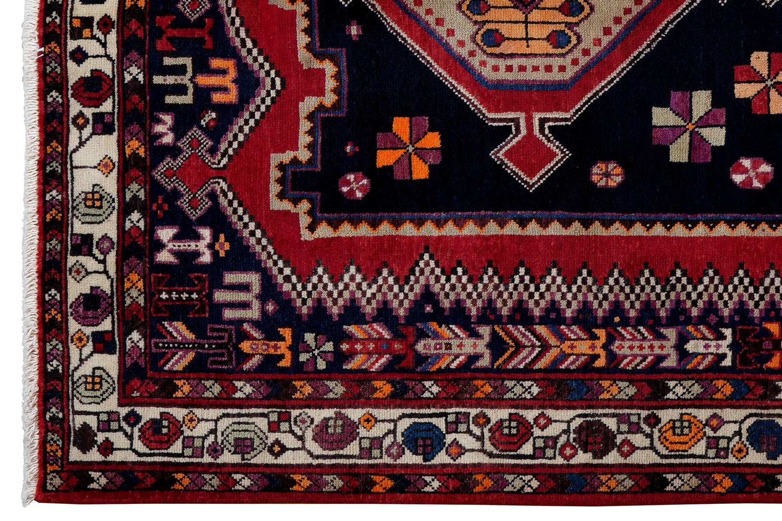 Afshar — Hand-knotted, 144x199 cm, Blue, 100% Virgin Wool | View 3