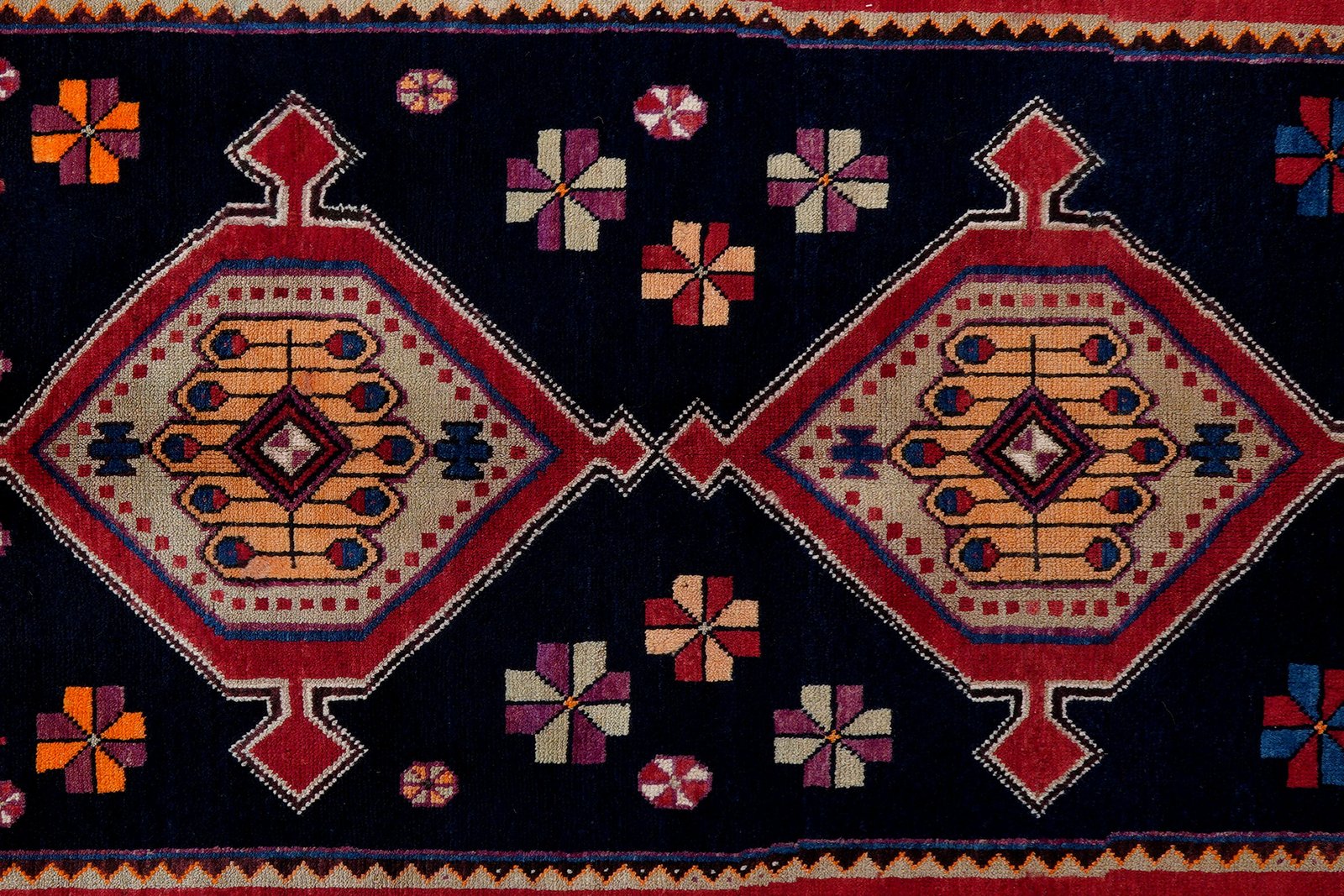 Afshar — Hand-knotted, 144x199 cm, Blue, 100% Virgin Wool | View 6
