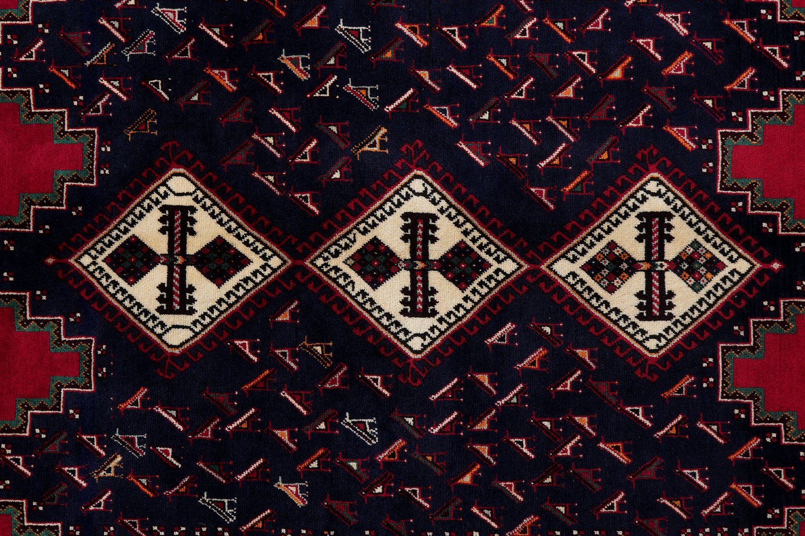 Afshar — Hand-knotted, 168x219 cm, Blue, 100% Virgin Wool | View 6