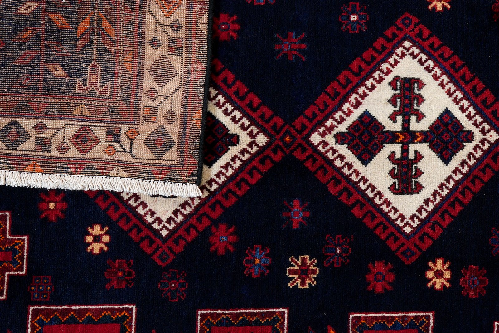 Afshar — Hand-knotted, 165x228 cm, Red, 100% Virgin Wool | View 7