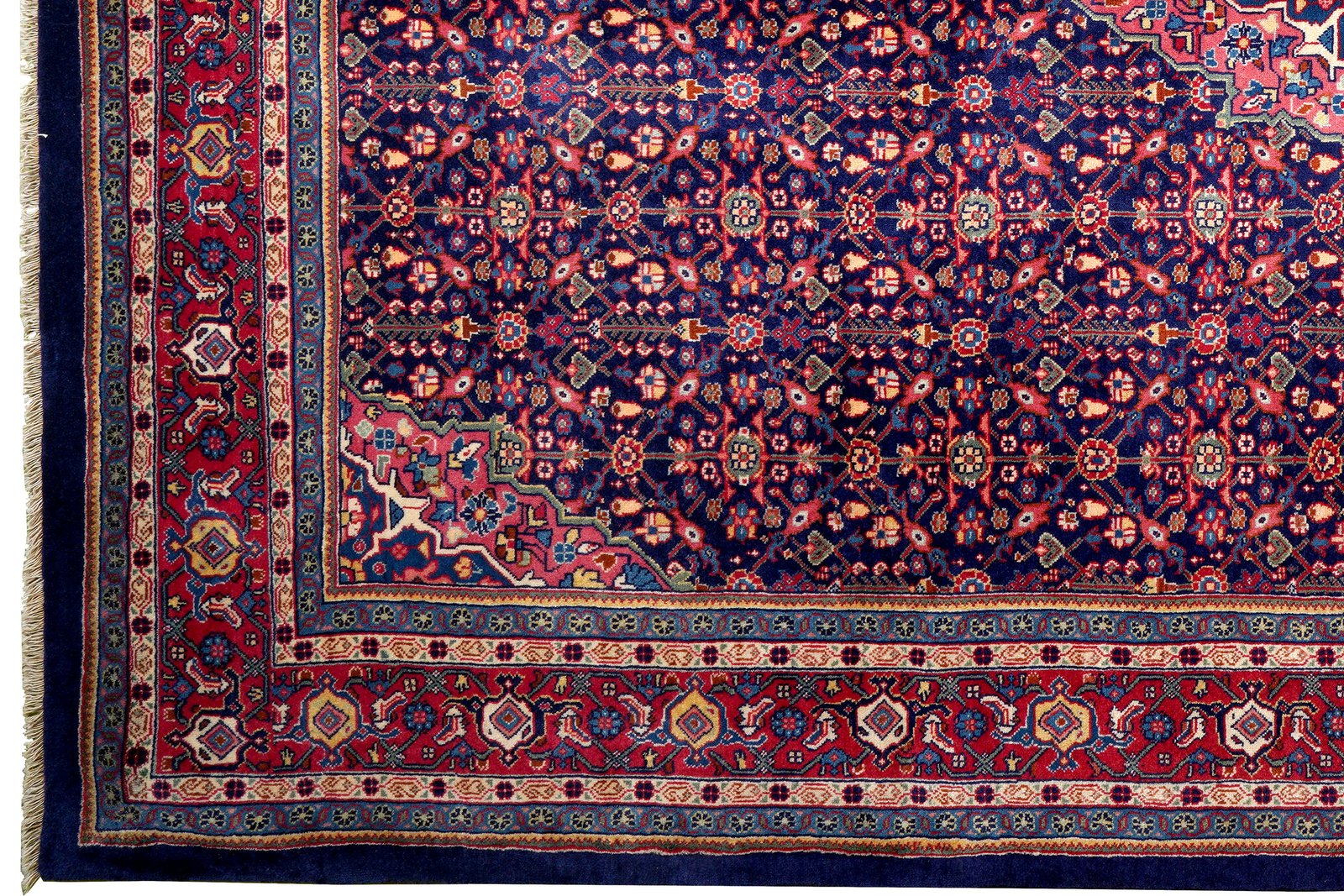 Sarough — Hand-knotted, 212x313 cm, Blue, 100% Virgin Wool | View 3