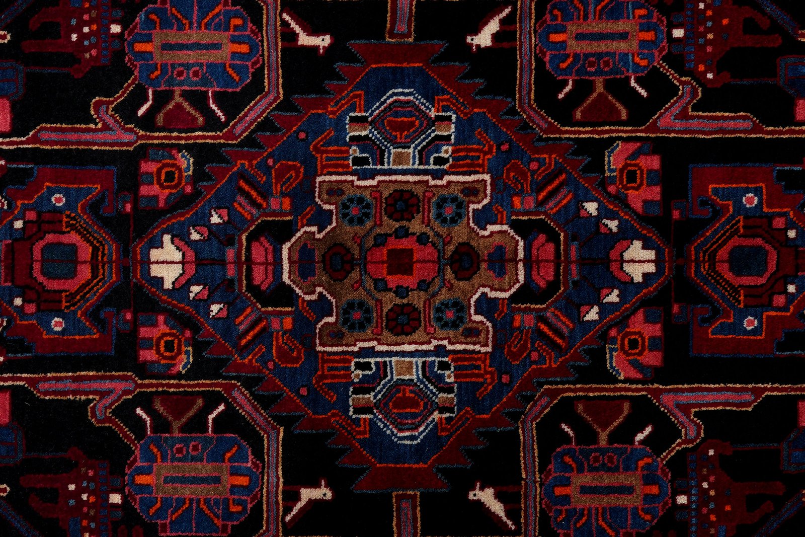 Nahavand — Hand-knotted, 145x252 cm, Black, 100% Virgin Wool | View 6
