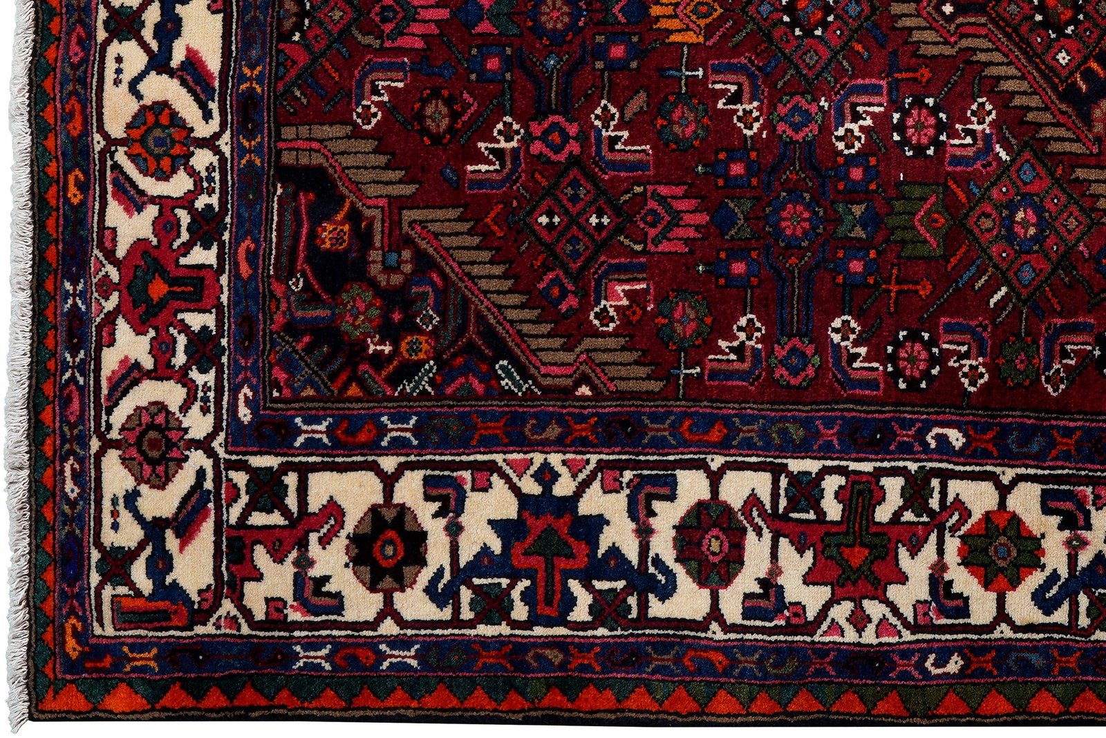 Assadabad — Hand-knotted, 139x240 cm, Red, 100% Virgin Wool | View 3