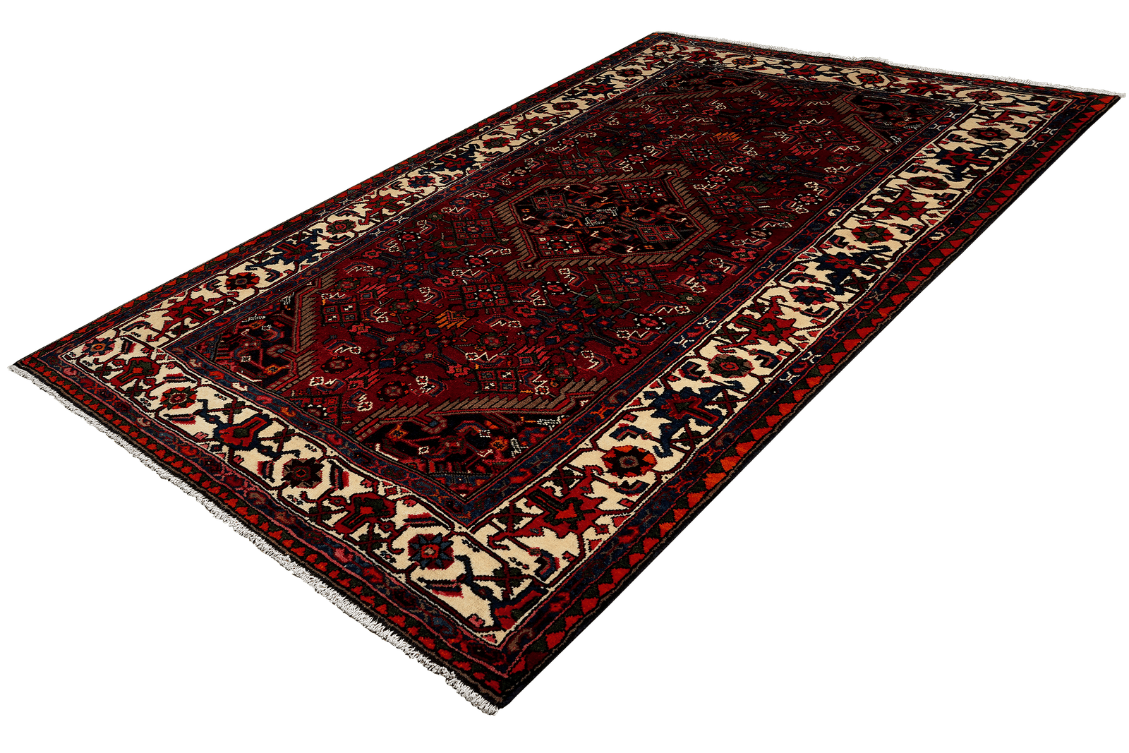 Assadabad — Hand-knotted, 139x240 cm, Red, 100% Virgin Wool | View 5