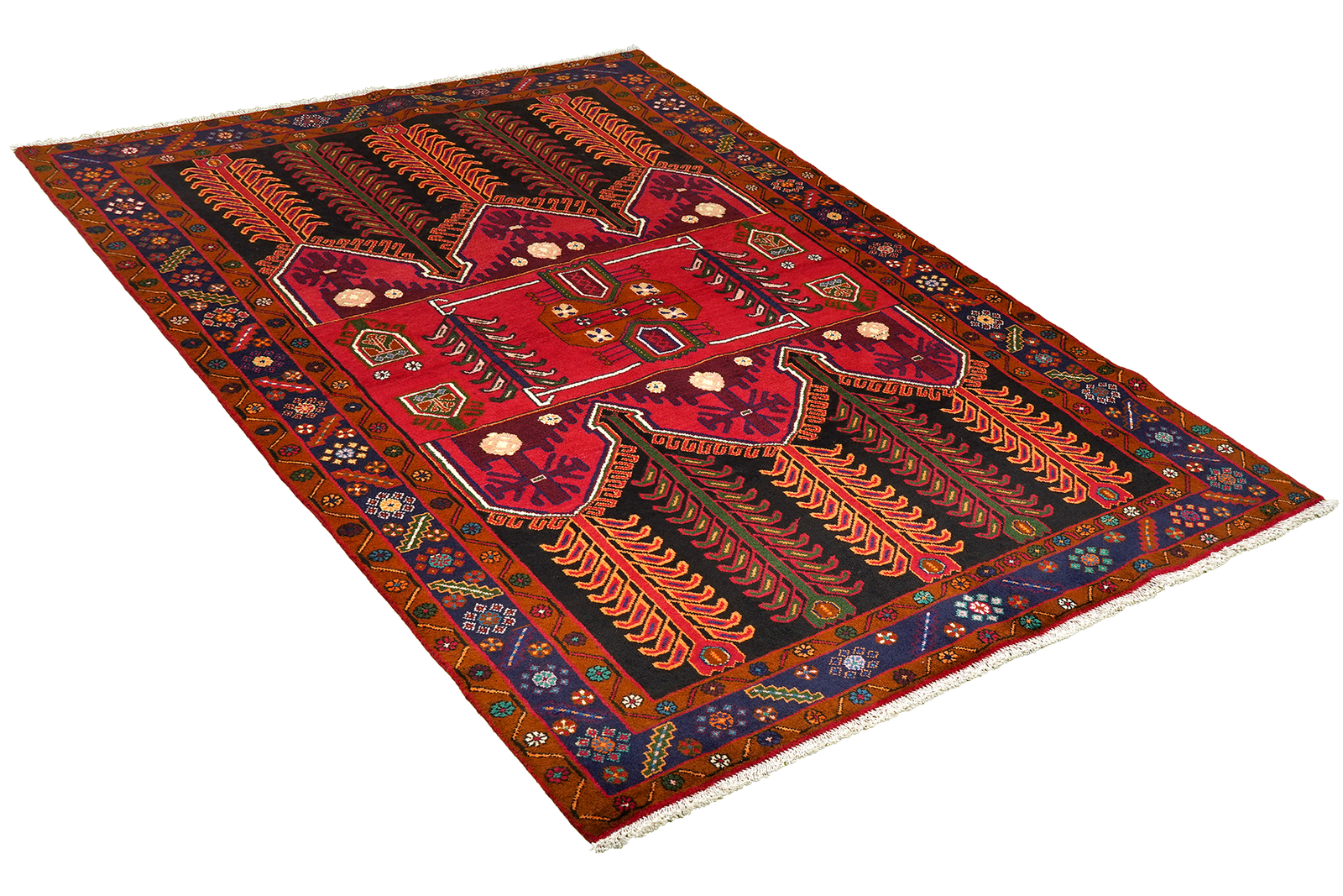 Kolyai — Handgefertigt, 239x150 cm, Blau, 100% Virgin Wool | View 5