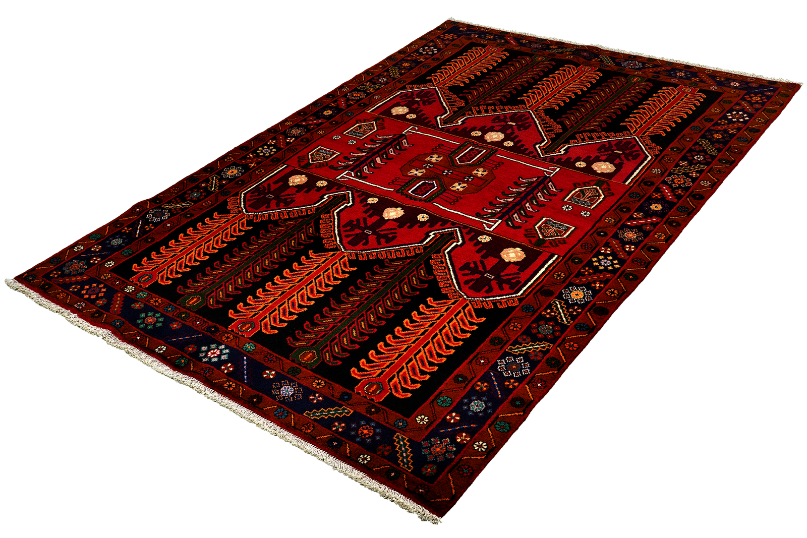 Kolyai — Handgefertigt, 239x150 cm, Blau, 100% Virgin Wool | View 6
