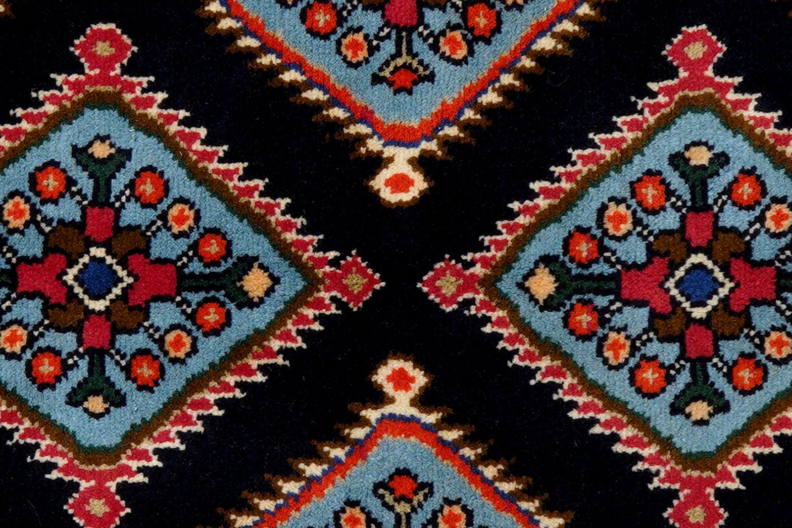 Hamadan — Hand-knotted, 69x192 cm, Blue, 100% Virgin Wool | View 6
