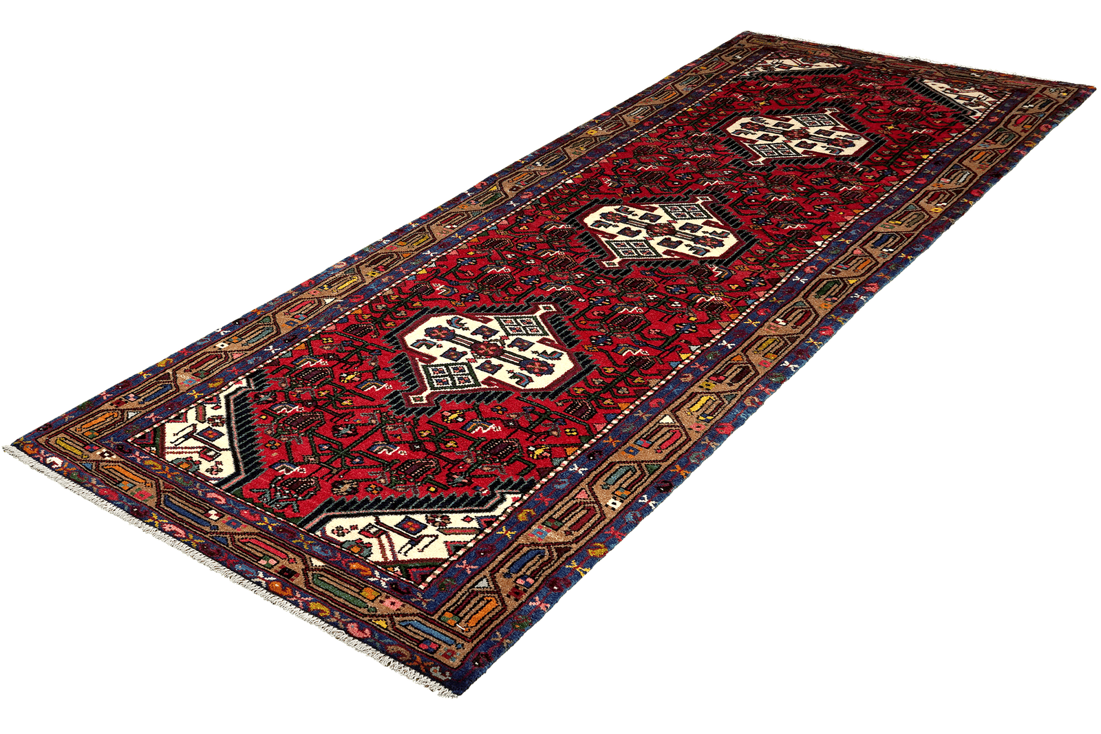Assadabad — Hand-knotted, 84x301 cm, Red, 100% Virgin Wool | View 5
