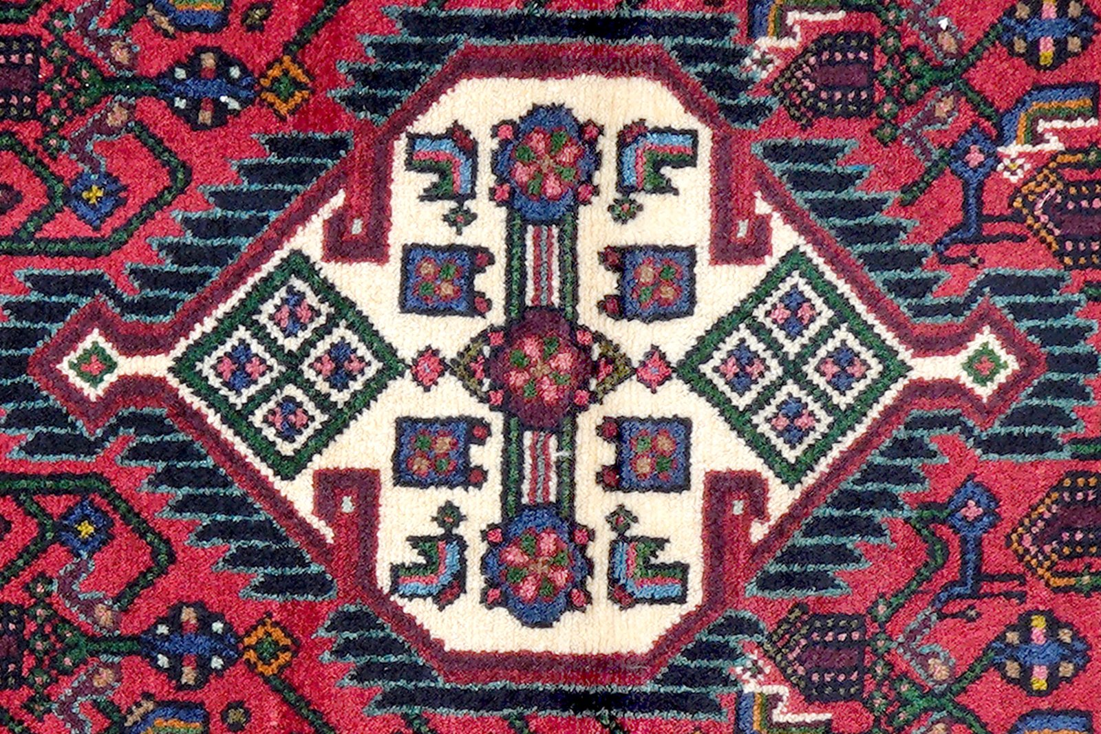 Assadabad — Hand-knotted, 84x301 cm, Red, 100% Virgin Wool | View 6